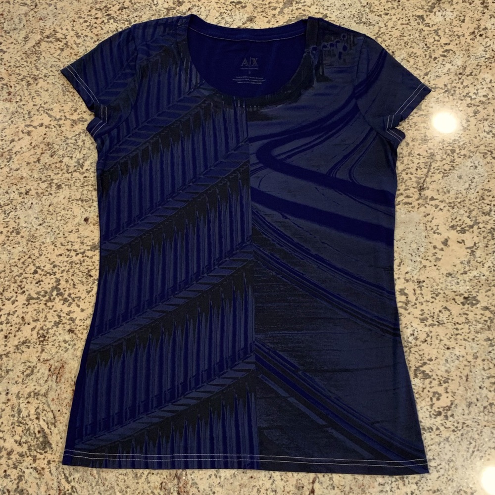 NWOT - Armani Exchange Cap Sleeve Graphic Tee